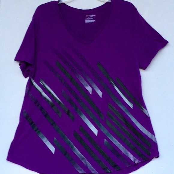 TekGear Tops - TEKGEAR DryTEK V-NECK HIGH/LOW TEE W ROUNDED HEM